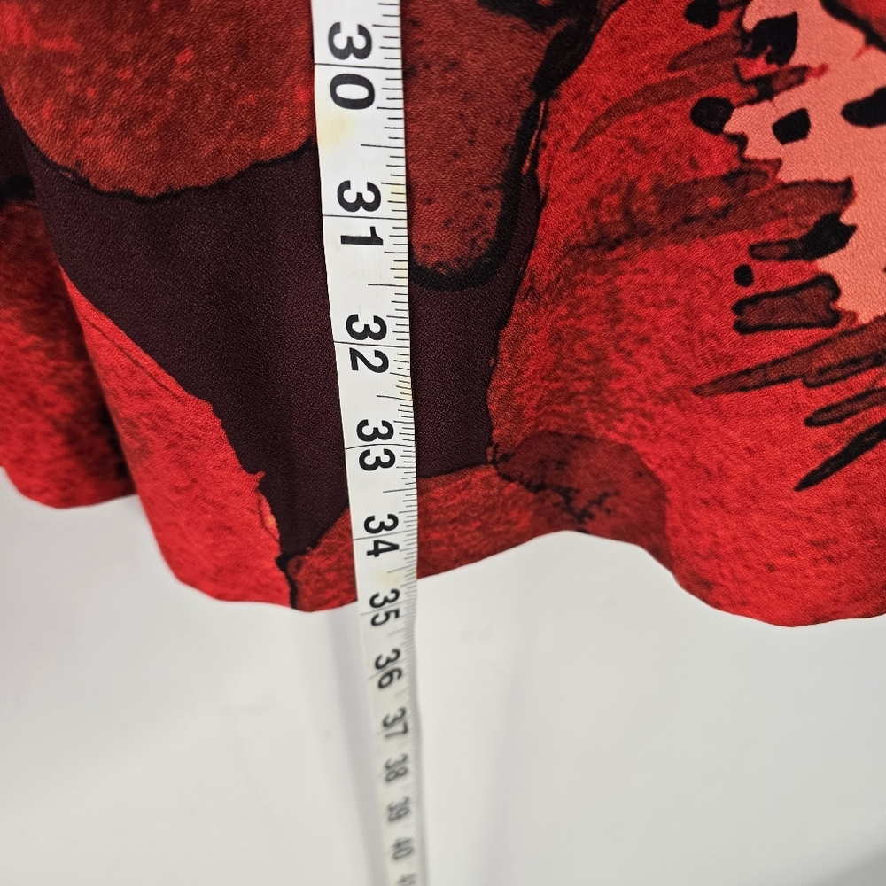 NWT Hutch Poppy Puff Sleeve Square Neck Mini Dress Size 12 Red Floral - Picture 10 of 16